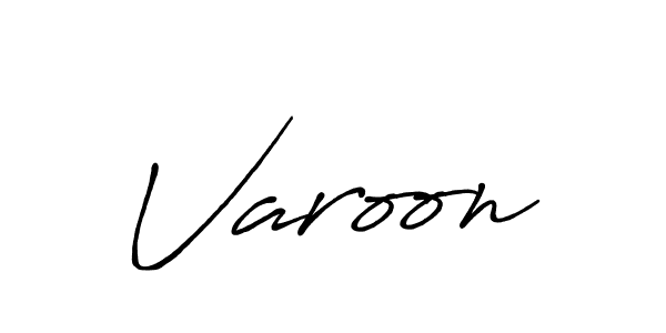 Create a beautiful signature design for name Varoon. With this signature (Antro_Vectra_Bolder) fonts, you can make a handwritten signature for free. Varoon signature style 7 images and pictures png