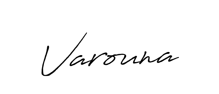 How to make Varouna name signature. Use Antro_Vectra_Bolder style for creating short signs online. This is the latest handwritten sign. Varouna signature style 7 images and pictures png