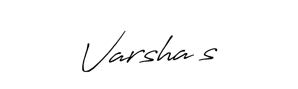 Use a signature maker to create a handwritten signature online. With this signature software, you can design (Antro_Vectra_Bolder) your own signature for name Varsha’s. Varsha’s signature style 7 images and pictures png