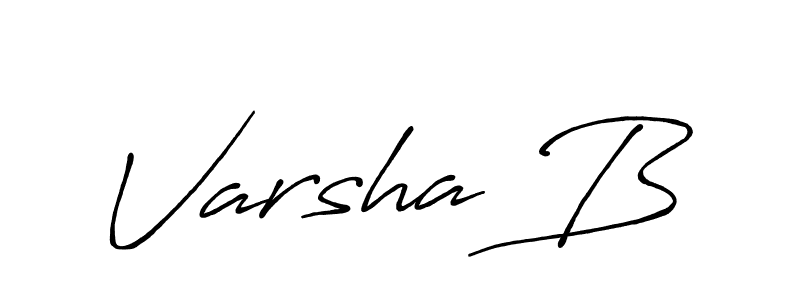 Varsha B stylish signature style. Best Handwritten Sign (Antro_Vectra_Bolder) for my name. Handwritten Signature Collection Ideas for my name Varsha B. Varsha B signature style 7 images and pictures png