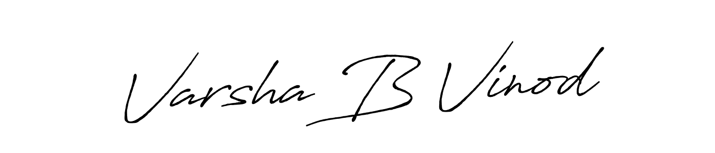 Also You can easily find your signature by using the search form. We will create Varsha B Vinod name handwritten signature images for you free of cost using Antro_Vectra_Bolder sign style. Varsha B Vinod signature style 7 images and pictures png