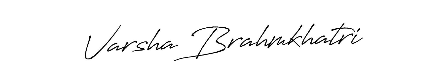 It looks lik you need a new signature style for name Varsha Brahmkhatri. Design unique handwritten (Antro_Vectra_Bolder) signature with our free signature maker in just a few clicks. Varsha Brahmkhatri signature style 7 images and pictures png