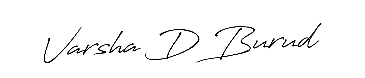 How to make Varsha D Burud name signature. Use Antro_Vectra_Bolder style for creating short signs online. This is the latest handwritten sign. Varsha D Burud signature style 7 images and pictures png