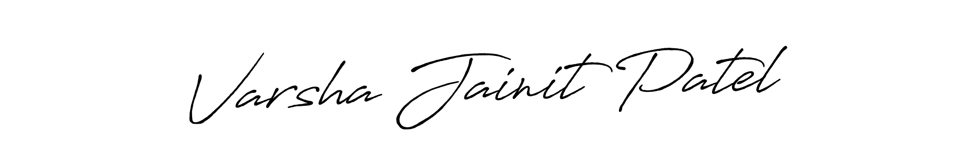 Design your own signature with our free online signature maker. With this signature software, you can create a handwritten (Antro_Vectra_Bolder) signature for name Varsha Jainit Patel. Varsha Jainit Patel signature style 7 images and pictures png