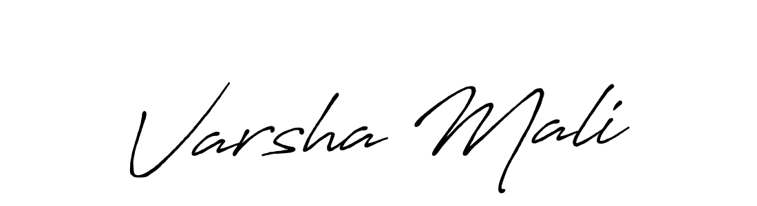 Also You can easily find your signature by using the search form. We will create Varsha Mali name handwritten signature images for you free of cost using Antro_Vectra_Bolder sign style. Varsha Mali signature style 7 images and pictures png