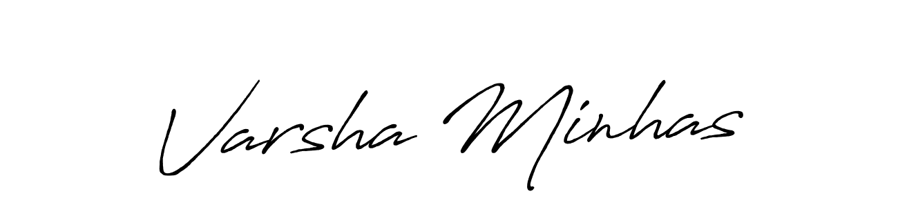 It looks lik you need a new signature style for name Varsha Minhas. Design unique handwritten (Antro_Vectra_Bolder) signature with our free signature maker in just a few clicks. Varsha Minhas signature style 7 images and pictures png