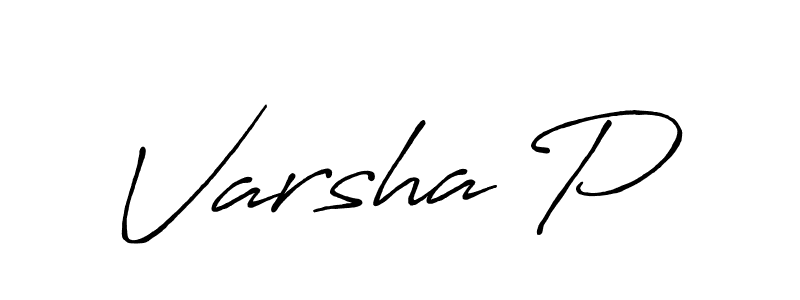 Once you've used our free online signature maker to create your best signature Antro_Vectra_Bolder style, it's time to enjoy all of the benefits that Varsha P name signing documents. Varsha P signature style 7 images and pictures png