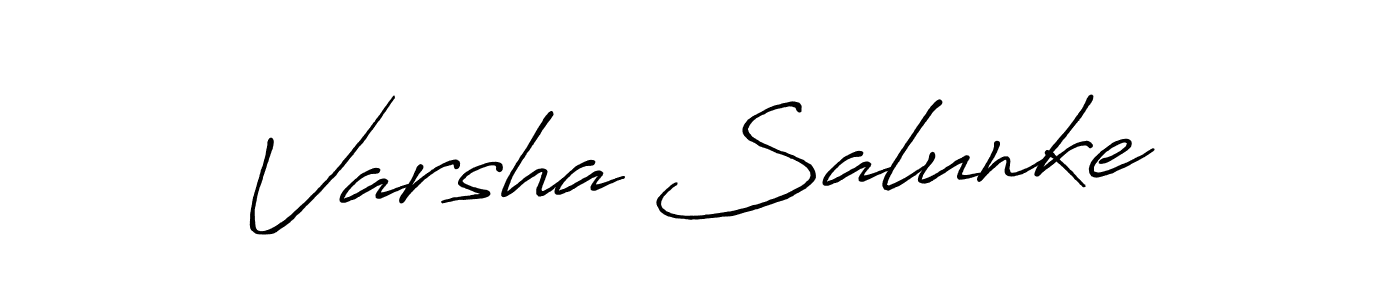 The best way (Antro_Vectra_Bolder) to make a short signature is to pick only two or three words in your name. The name Varsha Salunke include a total of six letters. For converting this name. Varsha Salunke signature style 7 images and pictures png