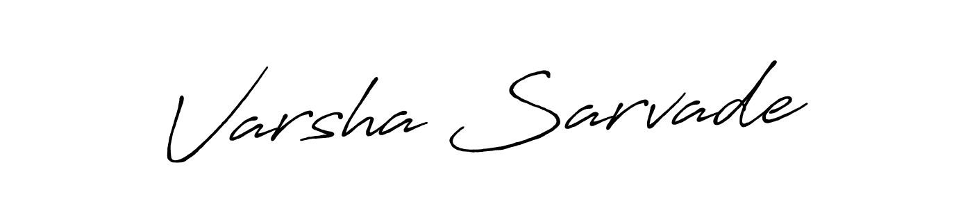 It looks lik you need a new signature style for name Varsha Sarvade. Design unique handwritten (Antro_Vectra_Bolder) signature with our free signature maker in just a few clicks. Varsha Sarvade signature style 7 images and pictures png