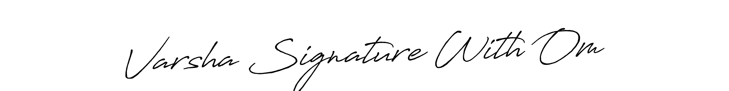 Also You can easily find your signature by using the search form. We will create Varsha Signature With Om name handwritten signature images for you free of cost using Antro_Vectra_Bolder sign style. Varsha Signature With Om signature style 7 images and pictures png