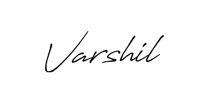 How to make Varshil name signature. Use Antro_Vectra_Bolder style for creating short signs online. This is the latest handwritten sign. Varshil signature style 7 images and pictures png