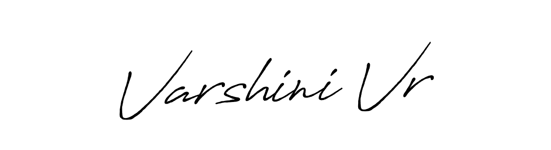 Design your own signature with our free online signature maker. With this signature software, you can create a handwritten (Antro_Vectra_Bolder) signature for name Varshini Vr. Varshini Vr signature style 7 images and pictures png