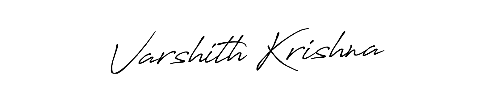 The best way (Antro_Vectra_Bolder) to make a short signature is to pick only two or three words in your name. The name Varshith Krishna include a total of six letters. For converting this name. Varshith Krishna signature style 7 images and pictures png