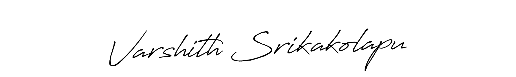 You should practise on your own different ways (Antro_Vectra_Bolder) to write your name (Varshith Srikakolapu) in signature. don't let someone else do it for you. Varshith Srikakolapu signature style 7 images and pictures png