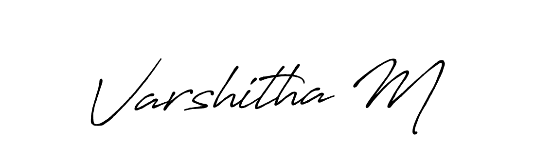 Design your own signature with our free online signature maker. With this signature software, you can create a handwritten (Antro_Vectra_Bolder) signature for name Varshitha M. Varshitha M signature style 7 images and pictures png