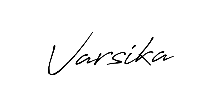 Varsika stylish signature style. Best Handwritten Sign (Antro_Vectra_Bolder) for my name. Handwritten Signature Collection Ideas for my name Varsika. Varsika signature style 7 images and pictures png