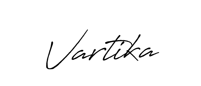 Design your own signature with our free online signature maker. With this signature software, you can create a handwritten (Antro_Vectra_Bolder) signature for name Vartika. Vartika signature style 7 images and pictures png