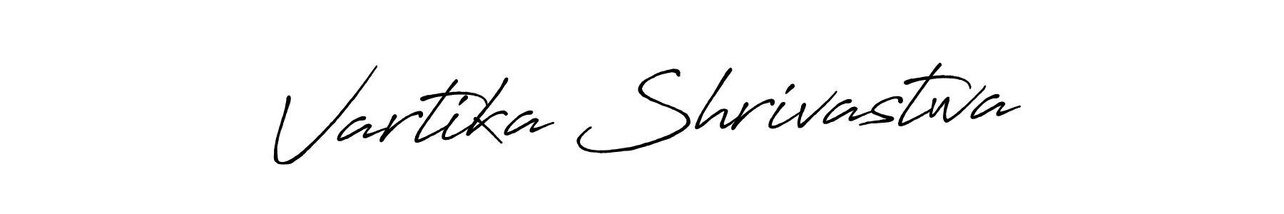 How to make Vartika Shrivastwa name signature. Use Antro_Vectra_Bolder style for creating short signs online. This is the latest handwritten sign. Vartika Shrivastwa signature style 7 images and pictures png