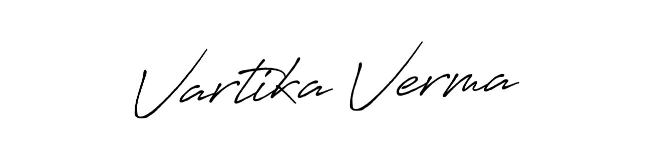 It looks lik you need a new signature style for name Vartika Verma. Design unique handwritten (Antro_Vectra_Bolder) signature with our free signature maker in just a few clicks. Vartika Verma signature style 7 images and pictures png