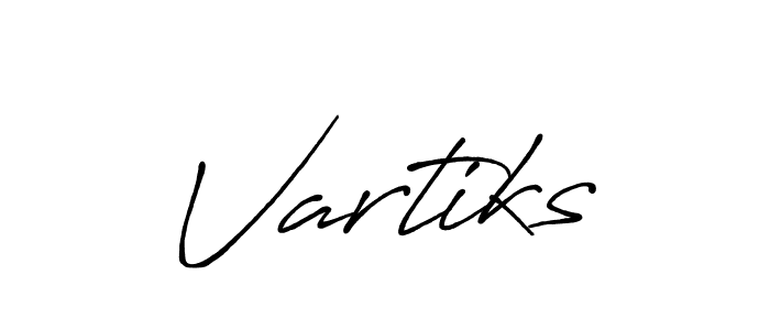 Make a beautiful signature design for name Vartiks. With this signature (Antro_Vectra_Bolder) style, you can create a handwritten signature for free. Vartiks signature style 7 images and pictures png
