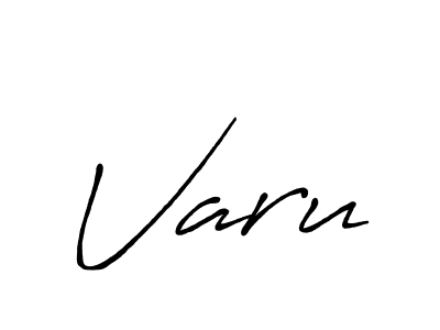 Create a beautiful signature design for name Varu. With this signature (Antro_Vectra_Bolder) fonts, you can make a handwritten signature for free. Varu signature style 7 images and pictures png
