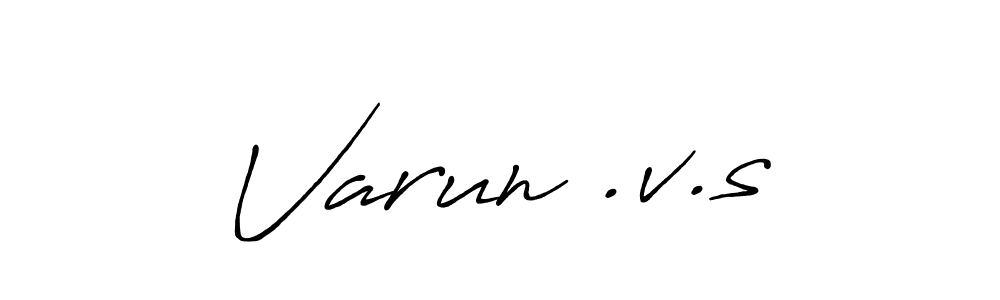 Varun .v.s stylish signature style. Best Handwritten Sign (Antro_Vectra_Bolder) for my name. Handwritten Signature Collection Ideas for my name Varun .v.s. Varun .v.s signature style 7 images and pictures png