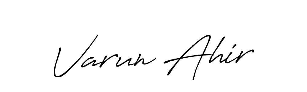 It looks lik you need a new signature style for name Varun Ahir. Design unique handwritten (Antro_Vectra_Bolder) signature with our free signature maker in just a few clicks. Varun Ahir signature style 7 images and pictures png