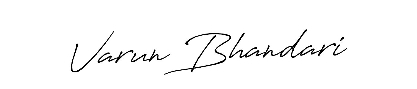 Make a beautiful signature design for name Varun Bhandari. With this signature (Antro_Vectra_Bolder) style, you can create a handwritten signature for free. Varun Bhandari signature style 7 images and pictures png