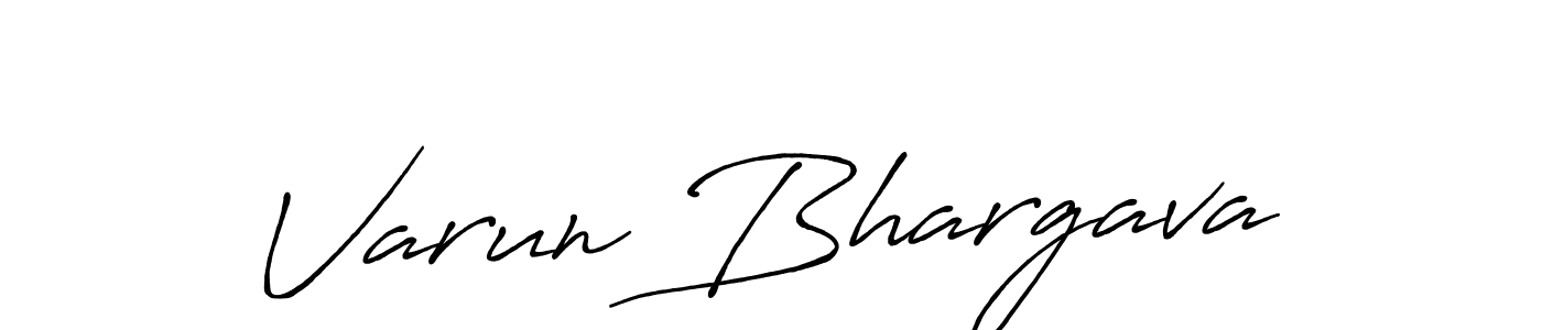 How to make Varun Bhargava name signature. Use Antro_Vectra_Bolder style for creating short signs online. This is the latest handwritten sign. Varun Bhargava signature style 7 images and pictures png