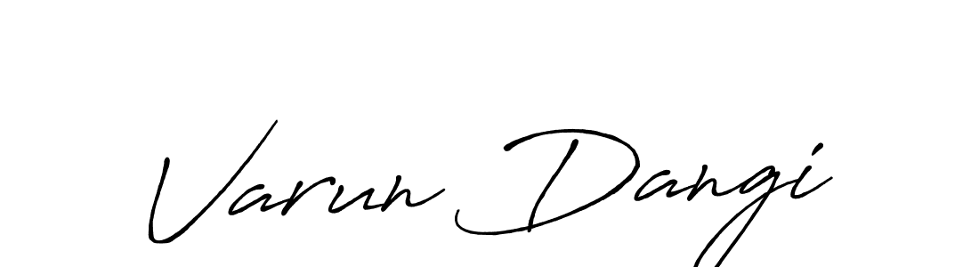 Design your own signature with our free online signature maker. With this signature software, you can create a handwritten (Antro_Vectra_Bolder) signature for name Varun Dangi. Varun Dangi signature style 7 images and pictures png