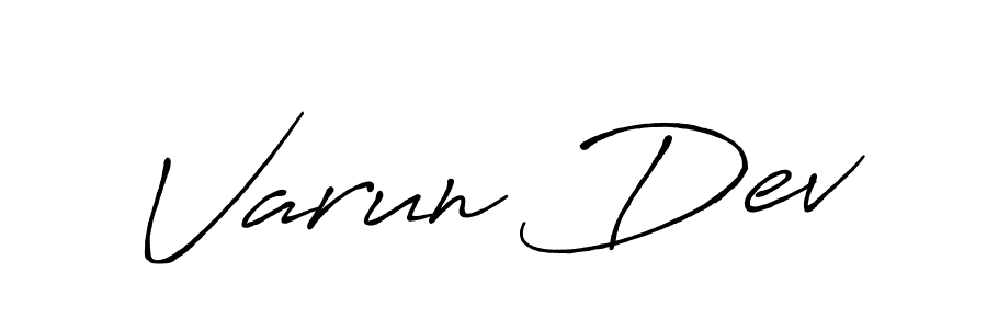 Design your own signature with our free online signature maker. With this signature software, you can create a handwritten (Antro_Vectra_Bolder) signature for name Varun Dev. Varun Dev signature style 7 images and pictures png