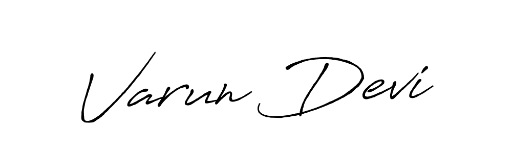 Make a beautiful signature design for name Varun Devi. With this signature (Antro_Vectra_Bolder) style, you can create a handwritten signature for free. Varun Devi signature style 7 images and pictures png