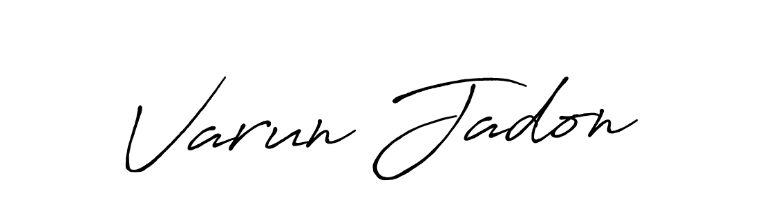 The best way (Antro_Vectra_Bolder) to make a short signature is to pick only two or three words in your name. The name Varun Jadon include a total of six letters. For converting this name. Varun Jadon signature style 7 images and pictures png