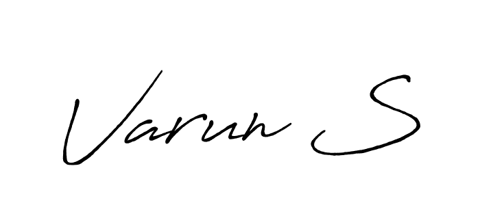 Also You can easily find your signature by using the search form. We will create Varun S name handwritten signature images for you free of cost using Antro_Vectra_Bolder sign style. Varun S signature style 7 images and pictures png
