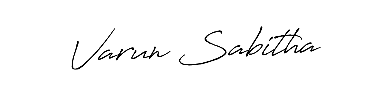 This is the best signature style for the Varun Sabitha name. Also you like these signature font (Antro_Vectra_Bolder). Mix name signature. Varun Sabitha signature style 7 images and pictures png