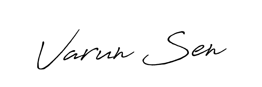 How to make Varun Sen name signature. Use Antro_Vectra_Bolder style for creating short signs online. This is the latest handwritten sign. Varun Sen signature style 7 images and pictures png