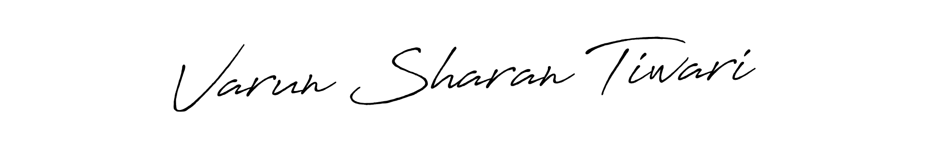 How to make Varun Sharan Tiwari name signature. Use Antro_Vectra_Bolder style for creating short signs online. This is the latest handwritten sign. Varun Sharan Tiwari signature style 7 images and pictures png