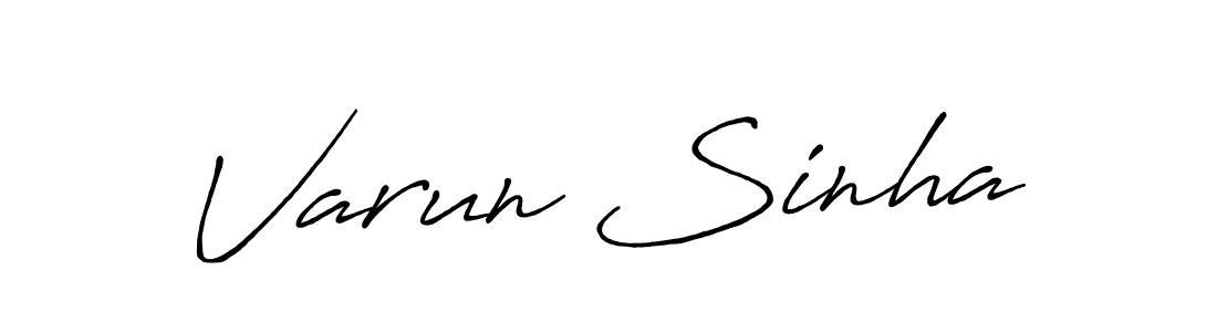 How to make Varun Sinha name signature. Use Antro_Vectra_Bolder style for creating short signs online. This is the latest handwritten sign. Varun Sinha signature style 7 images and pictures png