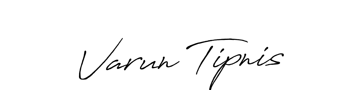 How to make Varun Tipnis name signature. Use Antro_Vectra_Bolder style for creating short signs online. This is the latest handwritten sign. Varun Tipnis signature style 7 images and pictures png