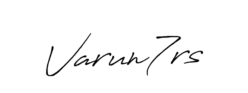 Similarly Antro_Vectra_Bolder is the best handwritten signature design. Signature creator online .You can use it as an online autograph creator for name Varun7rs. Varun7rs signature style 7 images and pictures png