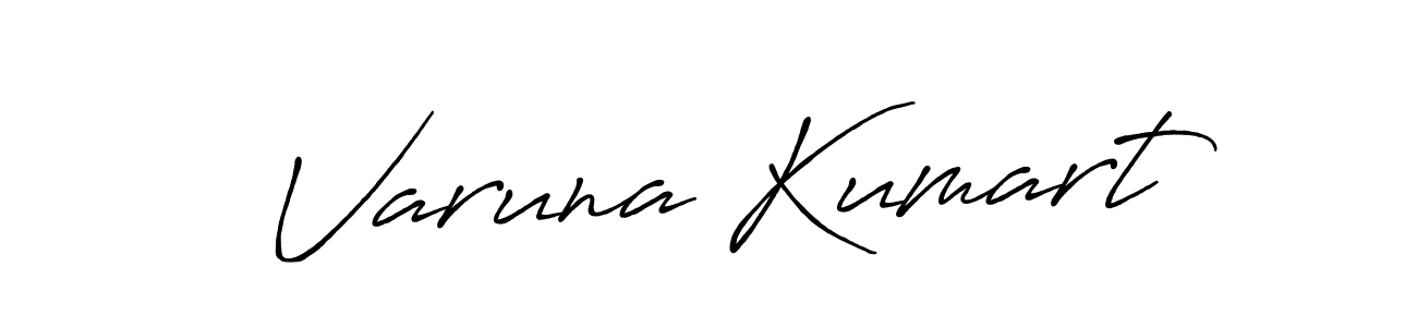 Create a beautiful signature design for name Varuna Kumart. With this signature (Antro_Vectra_Bolder) fonts, you can make a handwritten signature for free. Varuna Kumart signature style 7 images and pictures png