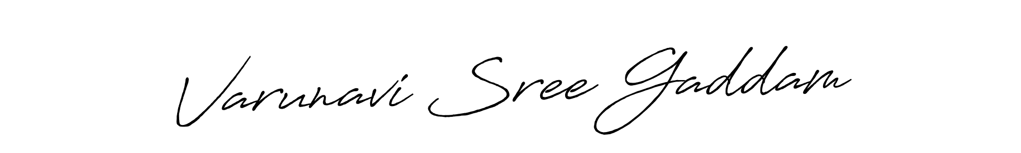 You should practise on your own different ways (Antro_Vectra_Bolder) to write your name (Varunavi Sree Gaddam) in signature. don't let someone else do it for you. Varunavi Sree Gaddam signature style 7 images and pictures png