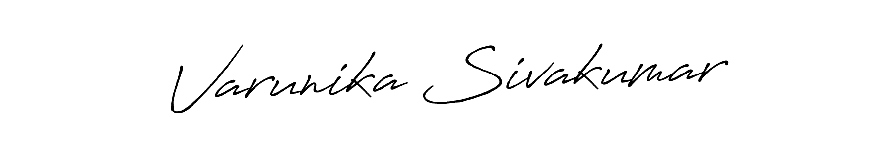 How to make Varunika Sivakumar name signature. Use Antro_Vectra_Bolder style for creating short signs online. This is the latest handwritten sign. Varunika Sivakumar signature style 7 images and pictures png