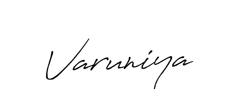 The best way (Antro_Vectra_Bolder) to make a short signature is to pick only two or three words in your name. The name Varuniya include a total of six letters. For converting this name. Varuniya signature style 7 images and pictures png