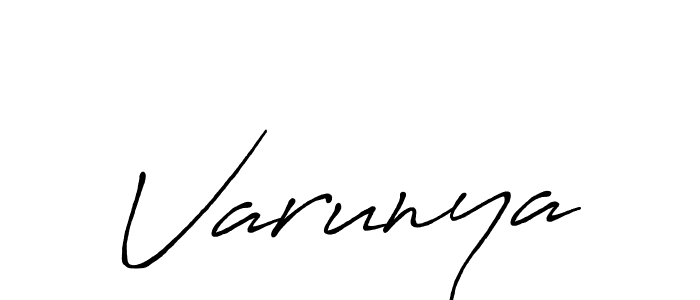 Design your own signature with our free online signature maker. With this signature software, you can create a handwritten (Antro_Vectra_Bolder) signature for name Varunya. Varunya signature style 7 images and pictures png