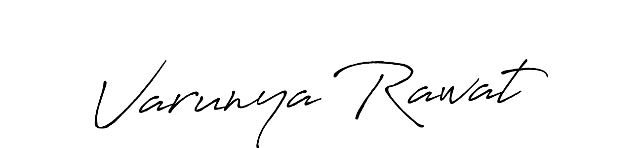 You should practise on your own different ways (Antro_Vectra_Bolder) to write your name (Varunya Rawat) in signature. don't let someone else do it for you. Varunya Rawat signature style 7 images and pictures png