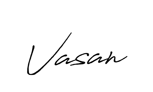 Vasan stylish signature style. Best Handwritten Sign (Antro_Vectra_Bolder) for my name. Handwritten Signature Collection Ideas for my name Vasan. Vasan signature style 7 images and pictures png