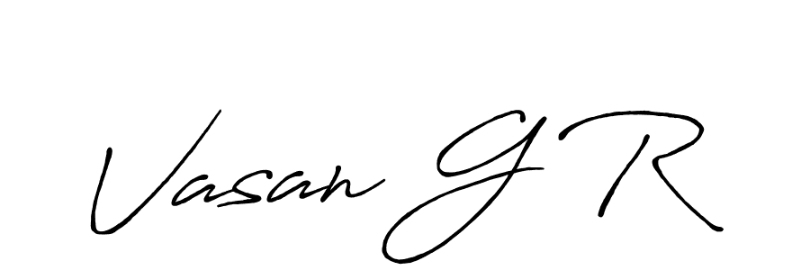 Similarly Antro_Vectra_Bolder is the best handwritten signature design. Signature creator online .You can use it as an online autograph creator for name Vasan G R. Vasan G R signature style 7 images and pictures png