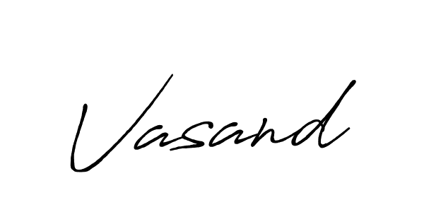 How to make Vasand name signature. Use Antro_Vectra_Bolder style for creating short signs online. This is the latest handwritten sign. Vasand signature style 7 images and pictures png