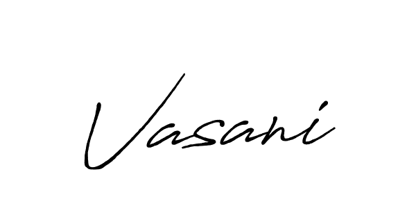 Vasani stylish signature style. Best Handwritten Sign (Antro_Vectra_Bolder) for my name. Handwritten Signature Collection Ideas for my name Vasani. Vasani signature style 7 images and pictures png